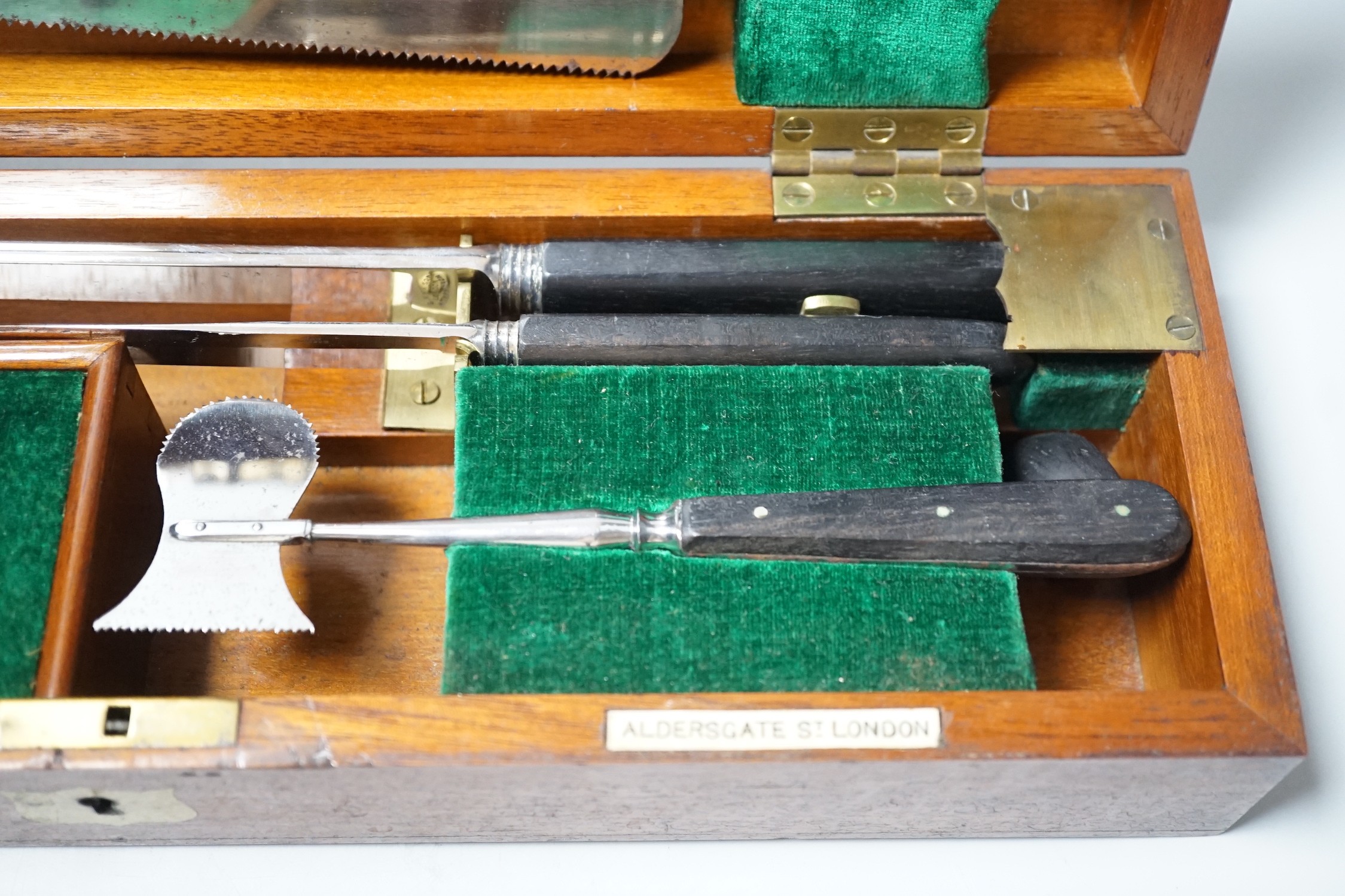 An S. Maw, Son & Thompson of Aldersgate mahogany-cased field surgeon’s amputation kit